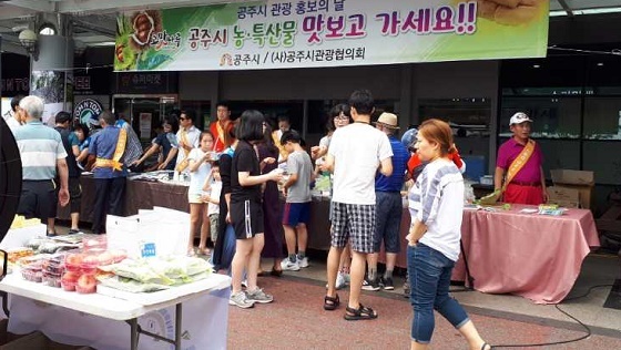 NSP통신-▲공주시가 지난 8일 공주시 관광 홍보의 날 행사를 개최했다. (공주시)