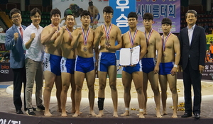 [NSP PHOTO]영남대, 학산배 전국장사씨름대회 단체전 우승...대학부 랭킹 1위로 올라