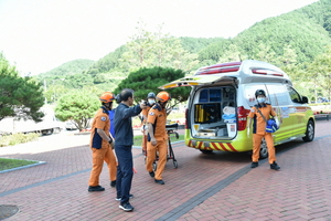 [NSP PHOTO]청송군,  2019년 승강기 사고대응 합동훈련 실시