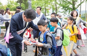 [NSP PHOTO]청양군, 안전한 학교 만들기 캠페인 실시