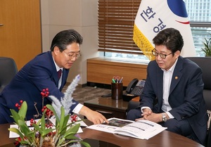 [NSP PHOTO]김홍장 당진시장, 환경부장관에게 현안사업 건의