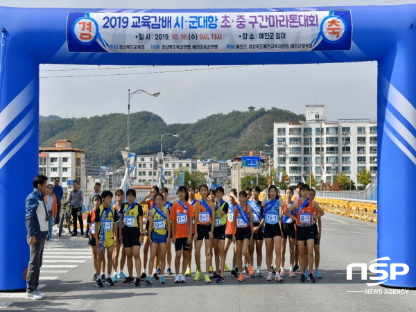 NSP통신-경상북도교육청은 지난 16일 육상의 메카로 자리 잡은 예천에서 2019 교육감배 시·군 대항 초·중 구간 마라톤대회를 성황리에 마쳤다. (경상북도교육청)