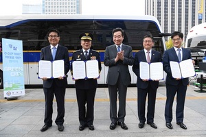 [NSP PHOTO]현대차, 고속형 경찰 수소전기버스 최초 공개…2021년부터 양산