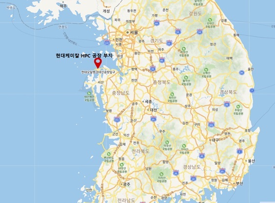 NSP통신-현대케미칼 HPC 공장이 들어서는 충남 대산읍 공장부지 위치도 (대림산업)