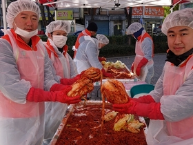 [NSP PHOTO]라온건설, 어르신들에 마음가득, 김장나눔