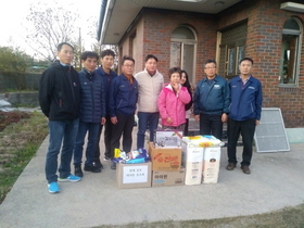 [NSP PHOTO]영암 현대삼호중공업 마라톤동호회, 소외이웃에 나눔 실천