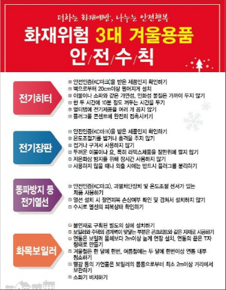 NSP통신-화재위험 3대 겨울용품 안전수칙 포스터. (안산소방서)