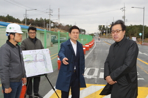 [NSP PHOTO]포항시, 장량동 주거밀집지역과 국도대체우회도로 간 일부 구간 임시 개통