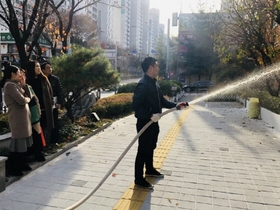 [NSP PHOTO]용인시 상현1동, 수지 119안전센터와 합동 소방훈련