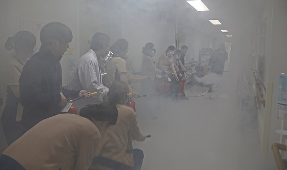NSP통신-▲순천향대천안병원이 화재안전 소방 합동훈련을 실시했다. (순천향대천안병원)