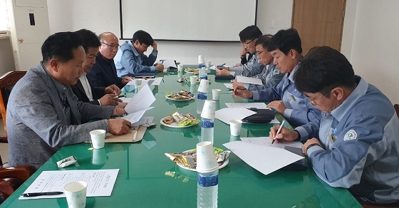 NSP통신-▲청양군 정산면이 애경그룹 임직원들과 인구증가 논의를 위한 간담회를 열었다. (청양군)