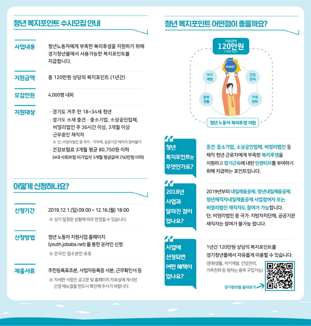 NSP통신-청년 복지포인트 모집 리플릿. (경기도)