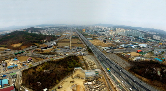 NSP통신-플랫폼시티가 들어설 용인시 기흥구 보정·마북·신갈동 일원 전경. (용인시)