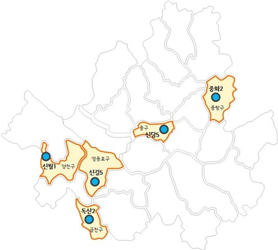 NSP통신-2019년 하반기 희망지 사업 선정 지역 위치도 (이미지=서울시)