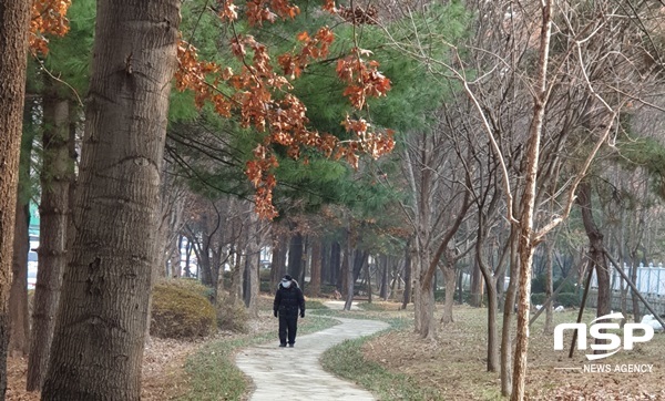 NSP통신-광주 광산구가 첨단 2동 부영아파트 주변에 조성한 둘레길. (광주 광산구)