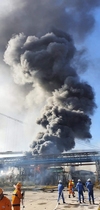 [NSP PHOTO]광양제철소, 페로망간 야드에서 폭발사고