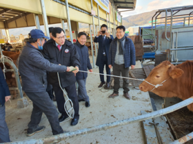 [NSP PHOTO]주낙영 경주시장, 새해 첫 민생현장 행보... 경주 가축시장 방문