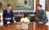 [NSP PHOTO]최홍묵 계룡시장, 육·해·공군 참모총장과 환담