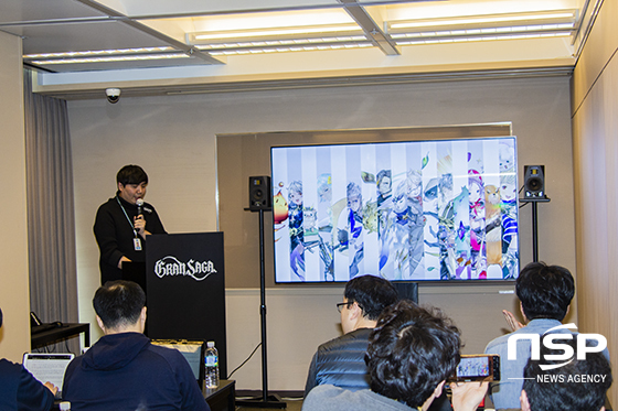 NSP통신-엔픽셀 김시래 게임사업팀장이 발표를 하고 있다. (이복현 기자)