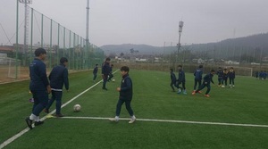 [NSP PHOTO]강진군, 동계 중등부 축구 전지훈련 및 스토브리그 열기 후끈