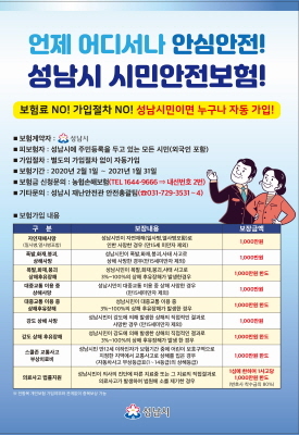 NSP통신-성남시민 안전보험 안내 리플릿. (성남시)