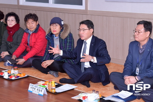 NSP통신-문수종합복지관에서 문수동 주민들과 효자원 경로당 신축을 주제로한 사랑방 좌담회 (여수시)