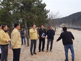 [NSP PHOTO]한근호 부안부군수, 변산해수욕장 현장점검 실시