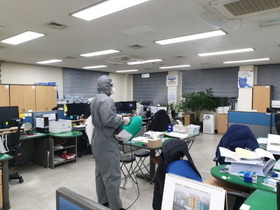 [NSP PHOTO]김포시 상하수도사업소, 코로나19 확산 방지 특별소독