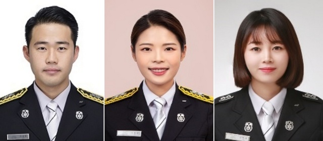 NSP통신-이상돈(왼쪽부터), 이현경, 김민희 소방사.