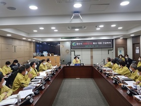 [NSP PHOTO]최영조 경산시장, 코로나19 지역확산 총력대응 시장주재 긴급회의 개최