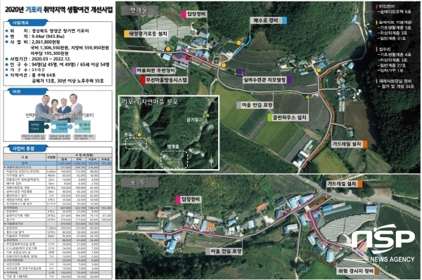 NSP통신-청기면 기포리 사업계획도 (영양군)