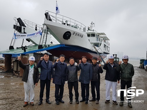 [NSP PHOTO]군산시, 80톤급 도서지역 연료운반선 진수