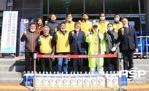 [NSP PHOTO]박맹수 원광대 총장, 중국인 유학생 격리시설 방문 격려