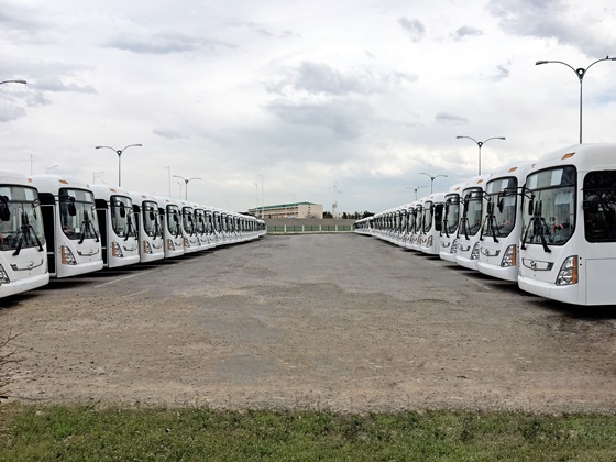 NSP통신-투르크메니스탄에 공급될 27인승 대형 버스 뉴 슈퍼 에어로시티 (현대차)