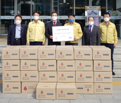 [NSP PHOTO]한국수력원자력, 방역종사자 위한 소독제 1000개 기증
