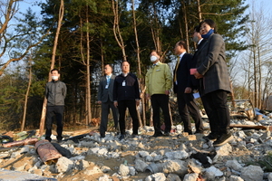 [NSP PHOTO]이재명 지사, 최대 규모 하천·계곡 불법시설물 철거현장 점검