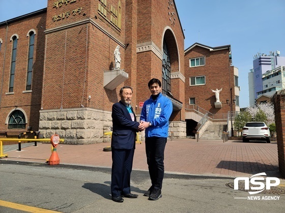 NSP통신-고철용 비리척결본부장(좌)과 한준호 민주당 고양시을 후보(우)