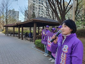 [NSP PHOTO]신지혜 기본소득당 고양시정 후보,집 없는 사람들도 행복한 정치 만들겠다