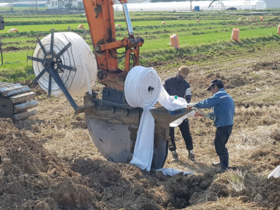 [NSP PHOTO]경주시, 논 타작물 재배 무굴착 땅속배수기술 도입