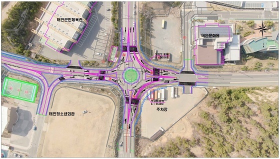 NSP통신-▲태안군이 회전교차로 설치사업을 추진한다. (태안군)