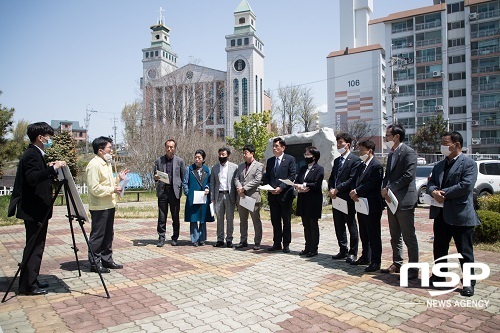 [NSP PHOTO]현장에 답이 있다...군산시의회, 현안문제 현장점검