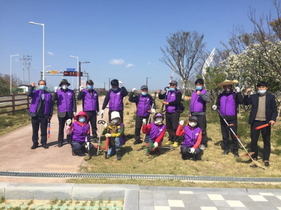 [NSP PHOTO]신안군관광협의회, 천사대교 일원 환경정화