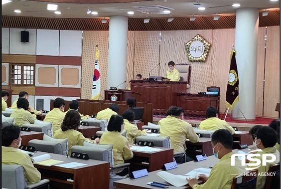 NSP통신-고양시의회 제242회 임시회 본회의 개최 모습 (강은태 기자)