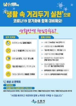 NSP통신-생활 속 거리두기 홍보물. (수원시)