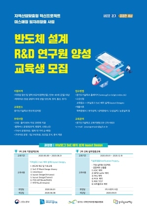 NSP통신-반도체 설계 R&D 연구원 양성 과정 교육생 모집 포스터. (경기도)