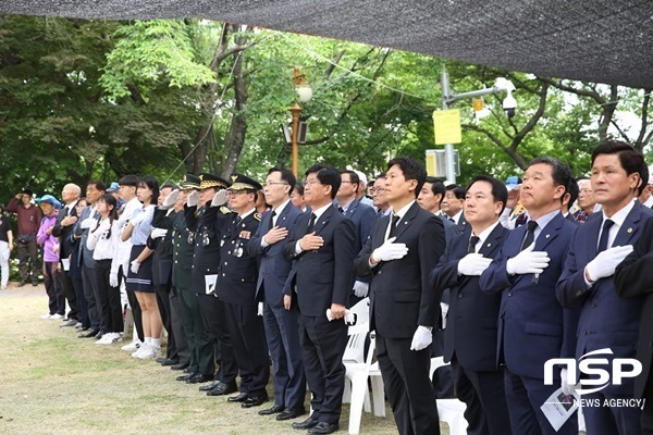 NSP통신-나주시가 지난해 개최한 현충일 추념식. (나주시)