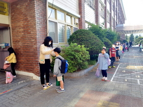 [NSP PHOTO]수원시, 1단계 등교 학생들 코로나19 예방 현장 점검