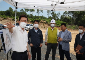 [NSP PHOTO]이강덕 포항시장, 동해안119특수구조단 건립 조성지 현장점검