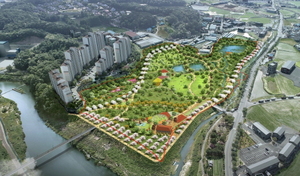 [NSP PHOTO]용인시, 경안천변 축구장 10개 넓이 도시숲 만든다