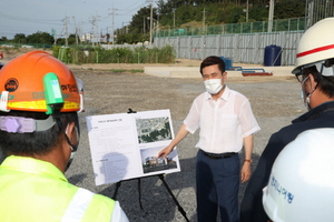 [NSP PHOTO]이강덕 포항시장, 양덕동 체육시설 조성 현장 방문